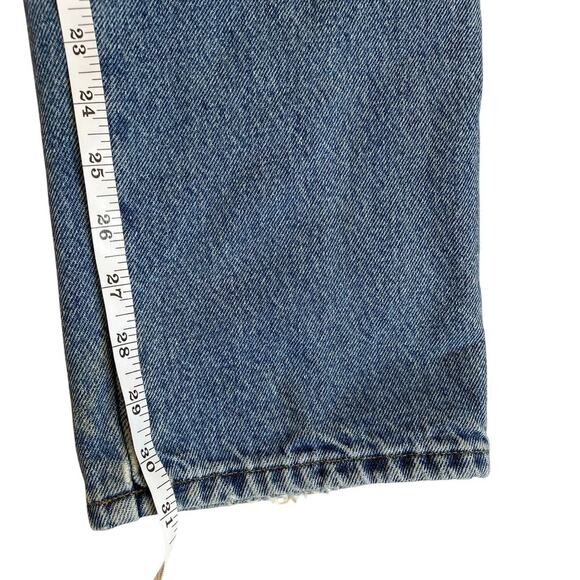 L.L. Bean Womens Vintage 90s Plaid Flannel Lined Jeans High Waisted Tapered Leg - Picture 16 of 16